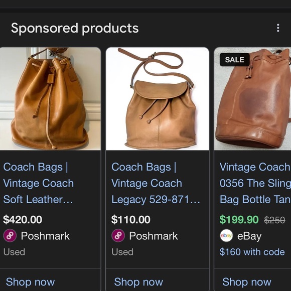 Vintage coach glove tanned leather bucket bag